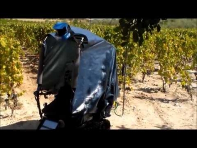 Autonomous vineyard spraying robot