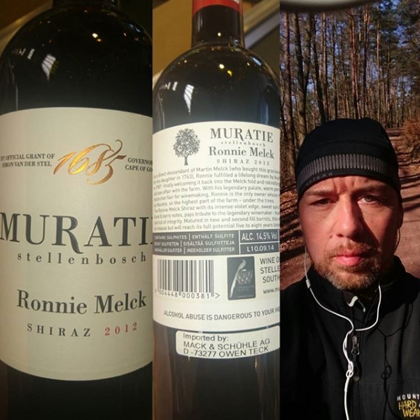 Muratie stellenbosch. Ronnie Melck Shiraz 2012 The
