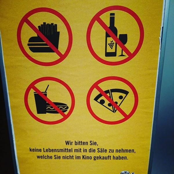 Cin&eacute;ma in Westside Bern No wine with allowed that